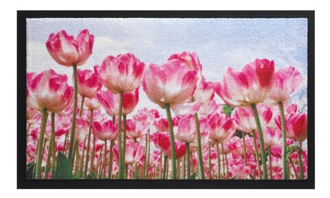 Covoras de intrare Balad Tulip, Decorino, 45×75 cm, poliamida, multicolor Decorino