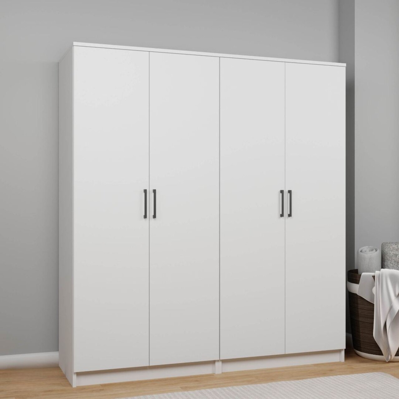 Dulap pentru haine, Miwood, Kardelen 1600-103, Alb - 1 | YEO