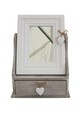 Cutie pentru bijuterii cu oglinda Heart, Bedora, lemn, alb