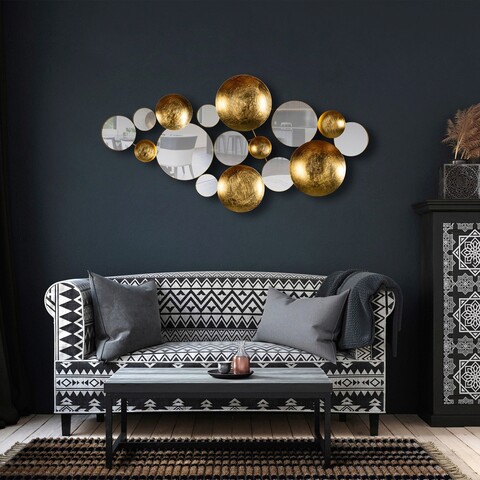 Decoratiune de perete, infinity, metal, latime: 116 cm / inaltime: 60 cm / adancime: 4 cm, multicolor