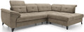 Coltar extensibil dreapta 5 locuri ELTAP, RT-20AU, Inferne, 297x210x107 cm, lemn/poliester, bej inchis