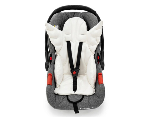 Perna universala copii Baby Pad, Angel Wings, 60x63x5 cm, Bumbac, Ecru mezoni.ro