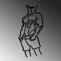 Decoratiune de perete, Cool Masculine Man, Dimensiune: 33 x 70 cm, Negru