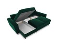 Coltar extensibil reversibil 4 locuri, Moghan, Micadoni Home, BL, 241x145x88 cm, catifea, verde bottle
