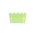 Jardiniera Koronka dantelata, plastic, 27x15x16 cm, verde