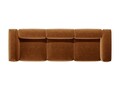 Canapea 4 locuri, Bergamo, Cosmopolitan Design, 364x108x70 cm, tesatura structurata, gri maro