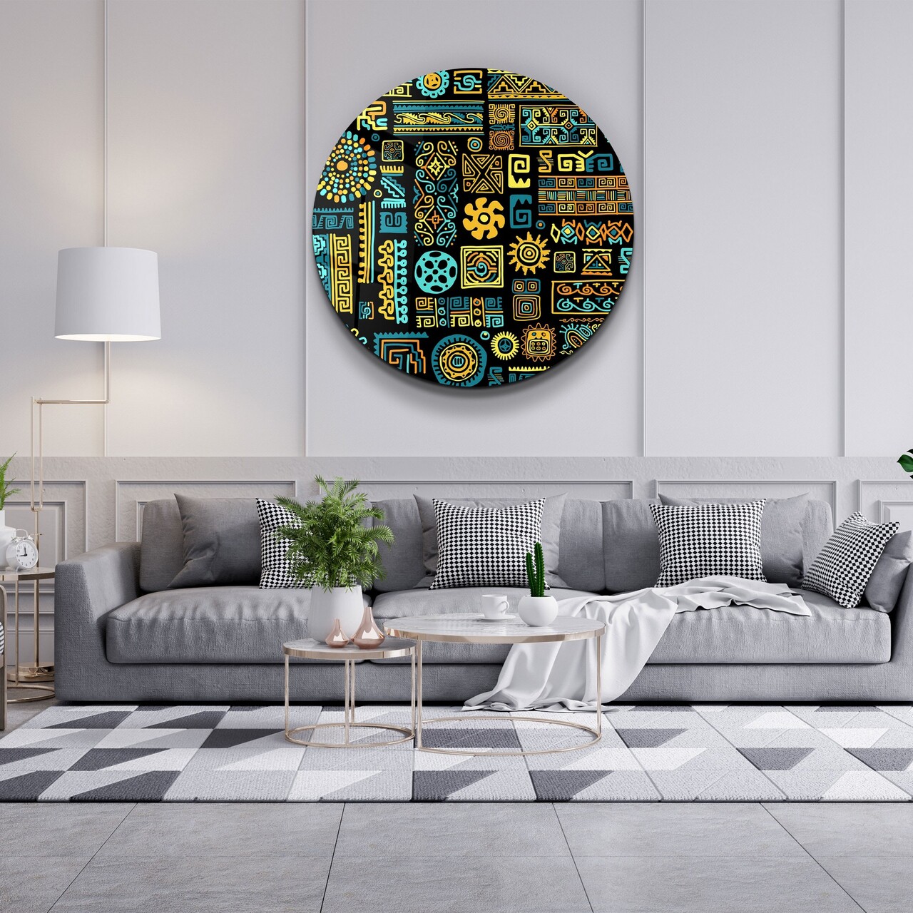 Tablou decorativ, SKR-9019, Dimensiune: 80 x 80, Multicolor - view 2