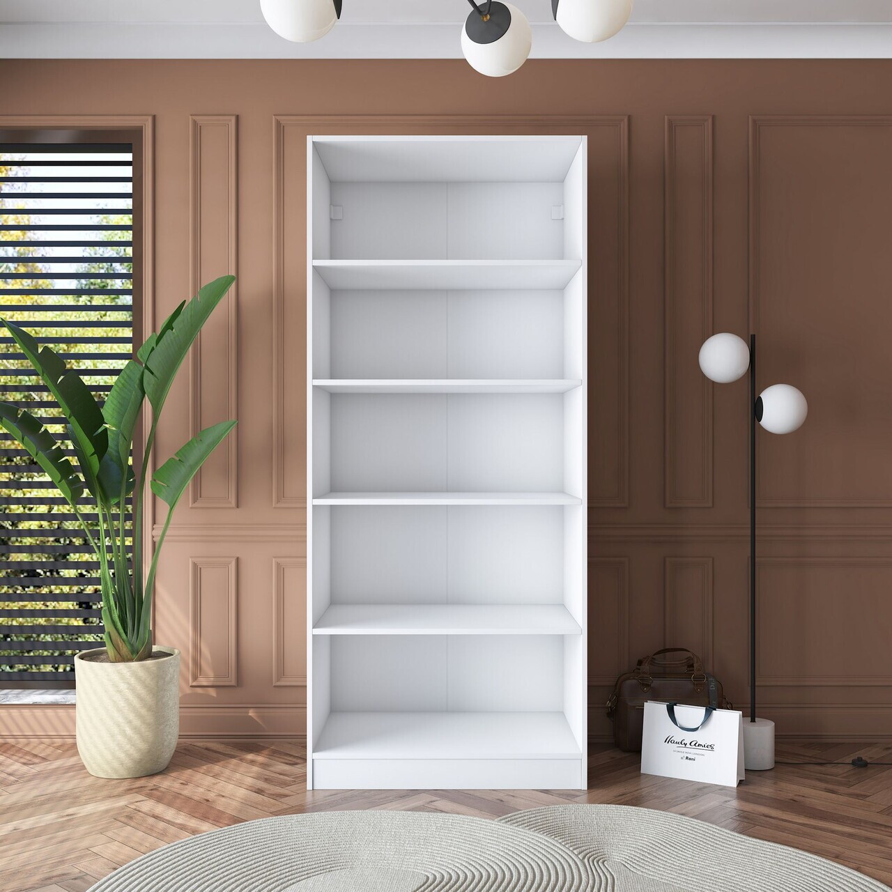Dulap pentru haine, Hanah Home, BA180, 90x210x57.5 cm, PAL melaminat, Alb - view 8