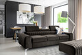 Canapea extensibila 3 locuri, ELTAP, SO-LAU-22NU, Laurence, 261x97x105 cm, lemn/poliester, maro inchis