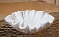 Vas decorativ Stons, Mauro Ferretti, 31x9 cm, polirasina, crem