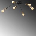 Lustra, Banana - 1142, Tatum, 67 x 67 x 25 cm, 6 x E27, 40W, negru/aramiu antic
