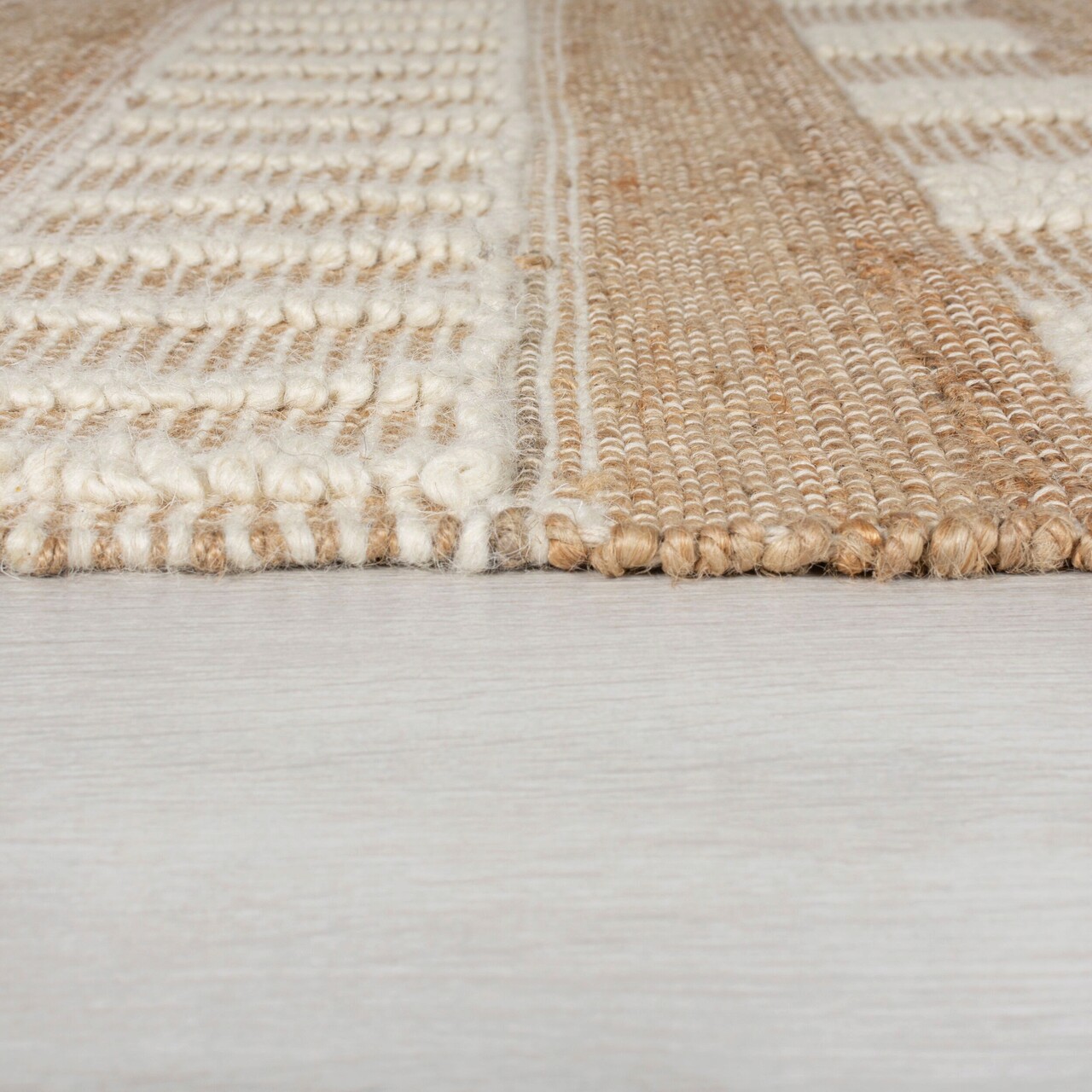 Covor Medina Jute Natural/Ivory, Flair Rugs, 120x170 cm, iuta/lana, natural/ivoriu