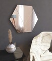 Oglinda decorativa, Siam, Saga, 70x60x2.2 cm, MDF , Alb