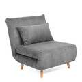Canapea 1 loc Solace, Homla, 83x91x84 cm, MDF/catifea din poliester, gri