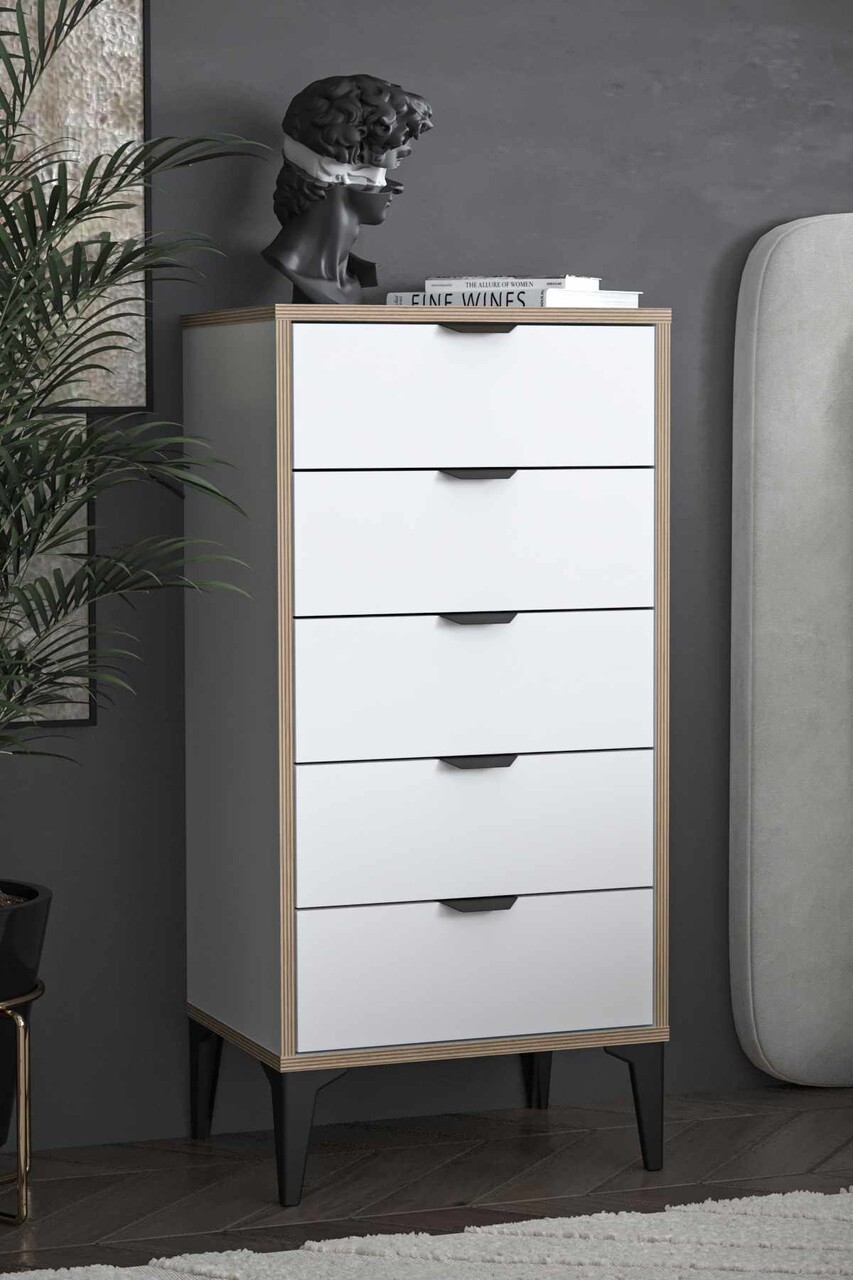 Dulap, Hanah Home, Arden, 50x105x40 cm, Alb - imagine 2