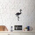 Decoratiune de perete, Flamingo Silhouette, Metal, Dimensiune: 51 x 30 cm, Negru