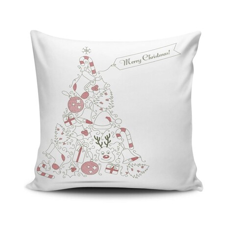 Perna decorativa, Christmas NOELKRLNT-16, 43×43 cm, policoton, multicolor Christmas