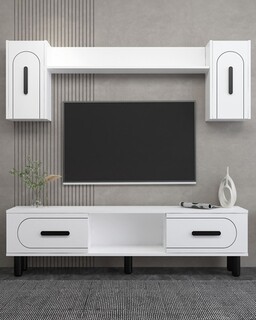 150x44.6x29.6 cm, Alb;Negru