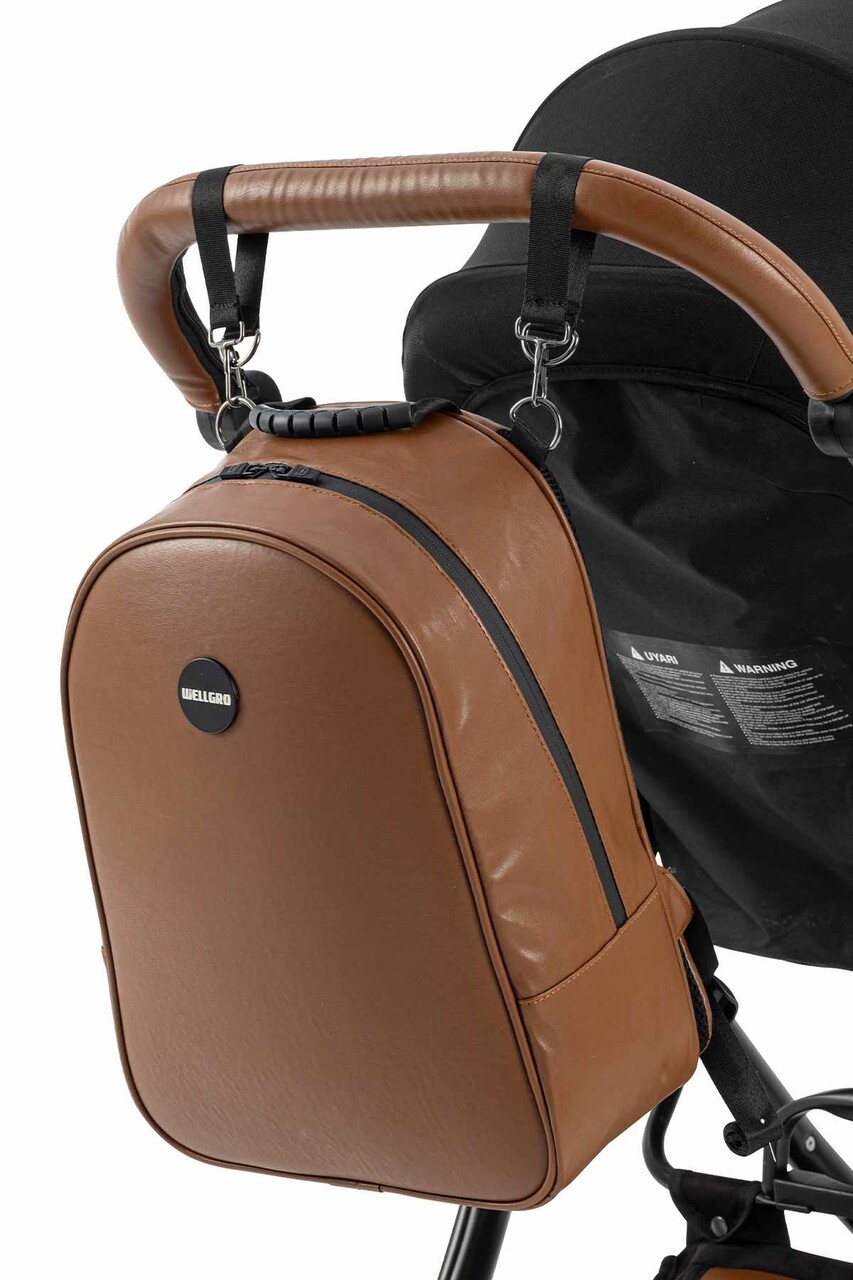 Ghiozdan multifunctional pentru mamici, Wallxpert, Novabag, Bej - imagine 4