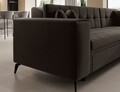 Coltar extensibil dreapta 4 locuri ELTAP, Sol-37, Solange, 292x196x84 cm, lemn/poliester, maro inchis