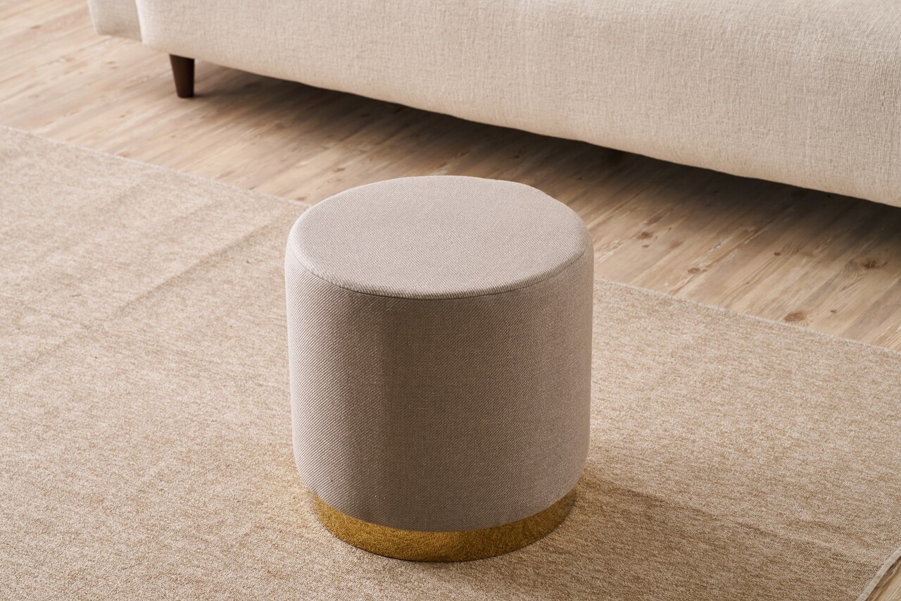 Taburet, Atelier del Sofa, 825BLC5150, Lemn, Bej - view 2