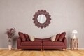 Oglinda decorativa, Glam Bordeaux, Mauro Ferretti, 100 cm, bordo