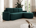 Coltar extensibil dreapta 4 locuri ELTAP, Aurumm, 285x180x92 cm, lemn/poliester, verde inchis