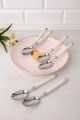Set 6 linguri, Kosova, White, inox, 18 cm