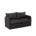 Canapea extensibilă cu 2 locuri, Futon, 859FTN2875, Metal , Gri inchis