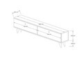 Comoda TV, Hanah Home, Paris, 160x40x25 cm, Maro