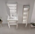 Set Dulap de Baie cu Chiuvetă și Oglindă (2 Piese), Hanah Home, Desna 80, Nisip