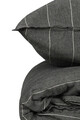Lenjerie de pat dubla Super King (FR), 3 piese, Aura Stonewashed - Black, Limasso, Bumbac