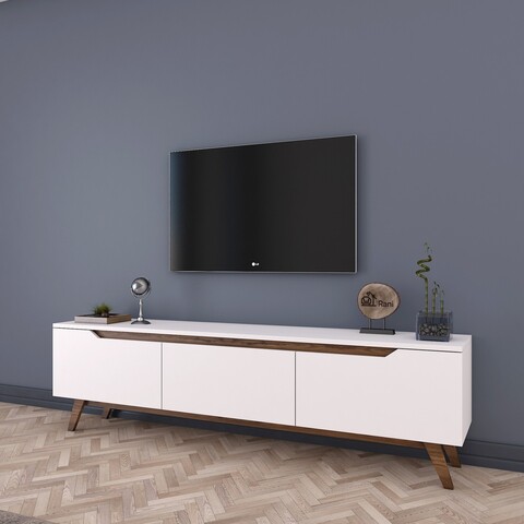 Comoda tv d1 - 794, rani, 180x35x48.6 cm, alb/natural