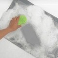 Covoras de baie absorbant Thrymat, InnovaGoods, 40x60 cm, piele ecologica nappa/burete, antiderapant. gri