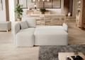 Coltar extensibil stanga 3 locuri ELTAP, Hadson, 206x150x89 cm, lemn/poliester, alb
