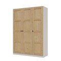 Dulap pentru haine, Hanah Home, Loren 1600-234, 135.8x188.6x53.8 cm, Nuc/Alb