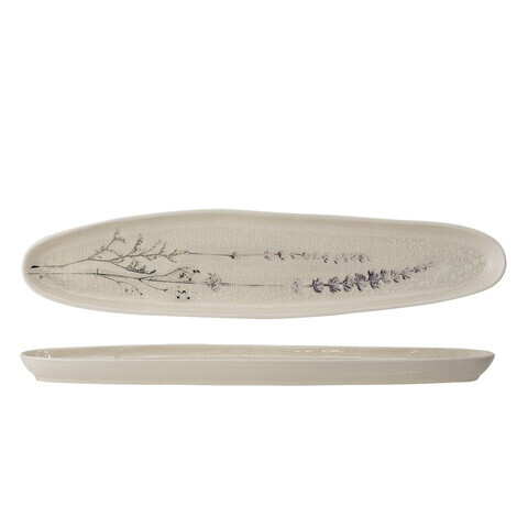 Platou pentru servire, Bloomingville, Bea, 35.5x8x2 cm, ceramica, natural