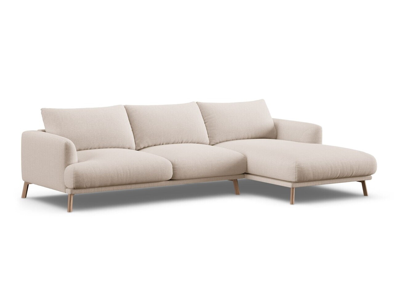 Coltar dreapta 4 locuri, Naomi, Micadoni Home, 285x170x75 cm, tesatura structurata, bej — imaginea 5