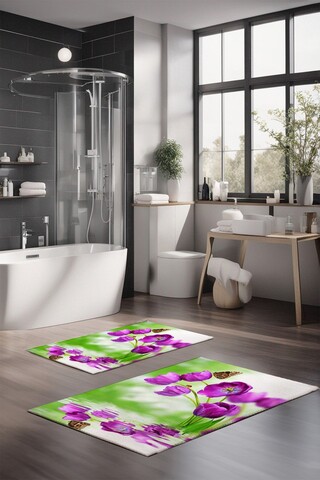 Set covorase de baie, Cartwright, CT-5133, Poliester, Multicolor
