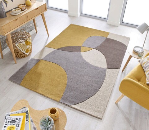 Covor Glow Ochre, Flair Rugs, 120x170 cm, lana, ocru