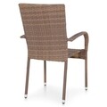 Scaun suprapozabil, Amaya, 56.5 x 63 x 95 cm, otel, maro