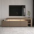 Comoda TV, Hanah Home, Beliz, 192x53x37 cm, Stejar cald / Stejar safir