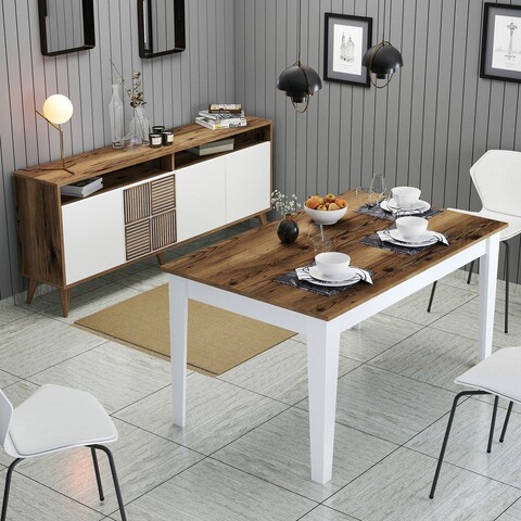 Set mobilier living, Hommy Craft, Milan 528, Nuc / Alb Hommy Craft