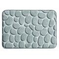 Covoras de baie Pebble, iDesign, 43x61 cm, microfibra/spuma memory, gri