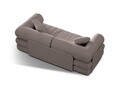 Canapea extensibila 3 locuri, Kemi, Cosmopolitan Design, 206x95x70 cm, tesatura boucle, gri cald