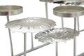 Suport pentru lumanari, Silver, Mauro Ferretti, 5 lumanari, 40x15.5 cm, fier