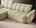 Coltar extensibil stanga 3 locuri ELTAP, Beneth, 301x185x115 cm, lemn/poliester, bej deschis