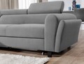 Coltar extensibil stanga 4 locuri ELTAP, Mari-14, Mariall, 288x200x92 cm, lemn/poliester, gri
