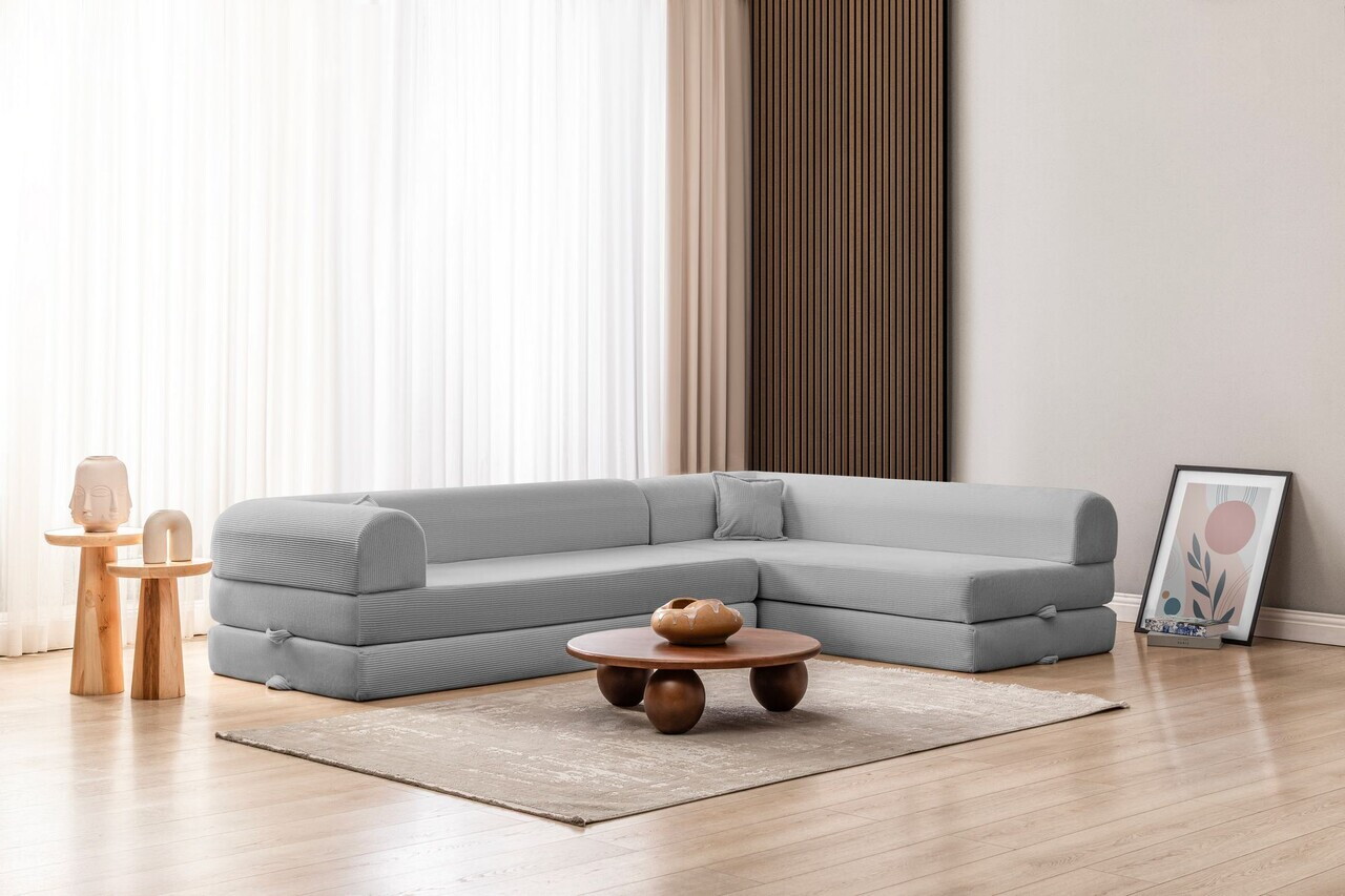 Coltar, Atelier del Sofa, 118FVL1505, Tesatura plus reiata, Gri deschis