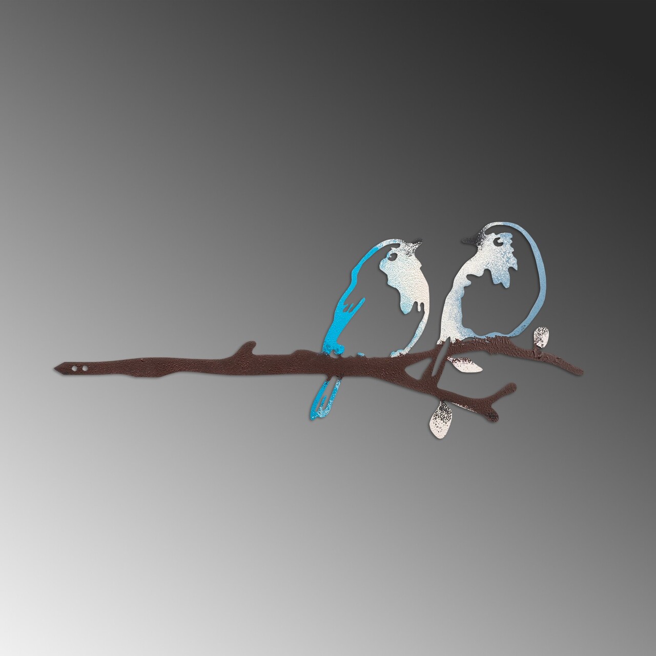 Obiect decorativ de grădină, Bird on the branch 26, 20x50 cm, Multicolor - imagine 5